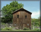 Mulberry Farm's
  "Bank" Barn
 (in the Spring)